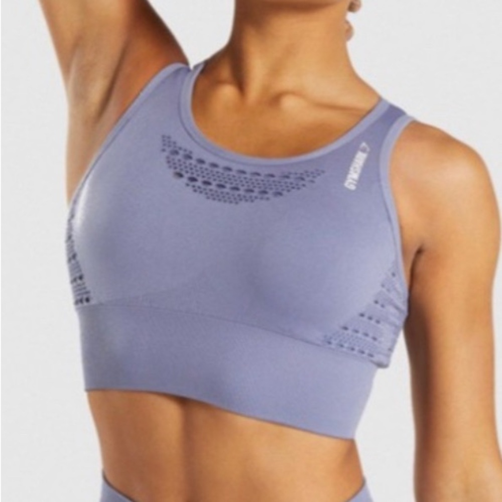 Seamless Blue Sports Bra